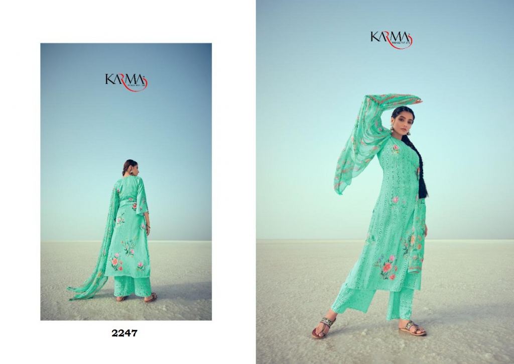 Karma Zebaish Vol 3 Ethnic Wear Fancy Dress Material Catalog