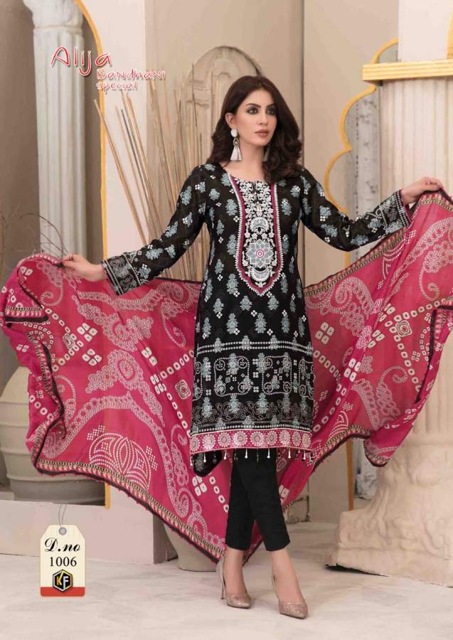 Keval  Fab  Alija Bandhani Special Exclusive Karachi Cotton Dress Material  Catalog