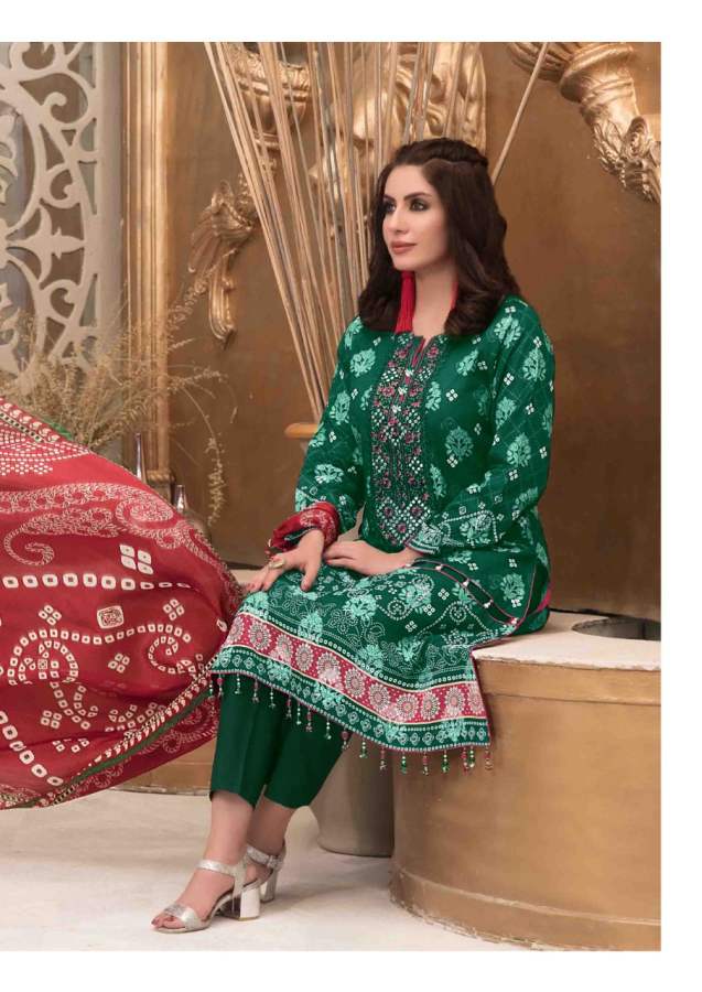 Keval  Fab  Alija Bandhani Special Exclusive Karachi Cotton Dress Material  Catalog