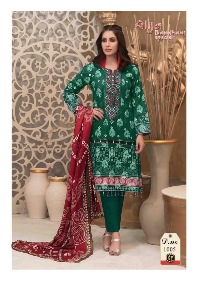 Keval  Fab  Alija Bandhani Special Exclusive Karachi Cotton Dress Material  Catalog
