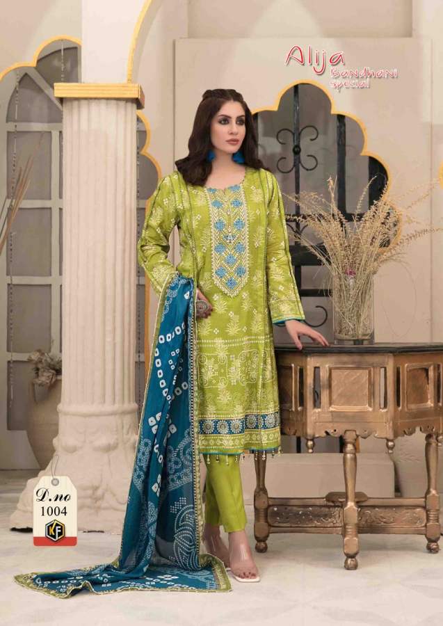 Keval  Fab  Alija Bandhani Special Exclusive Karachi Cotton Dress Material  Catalog