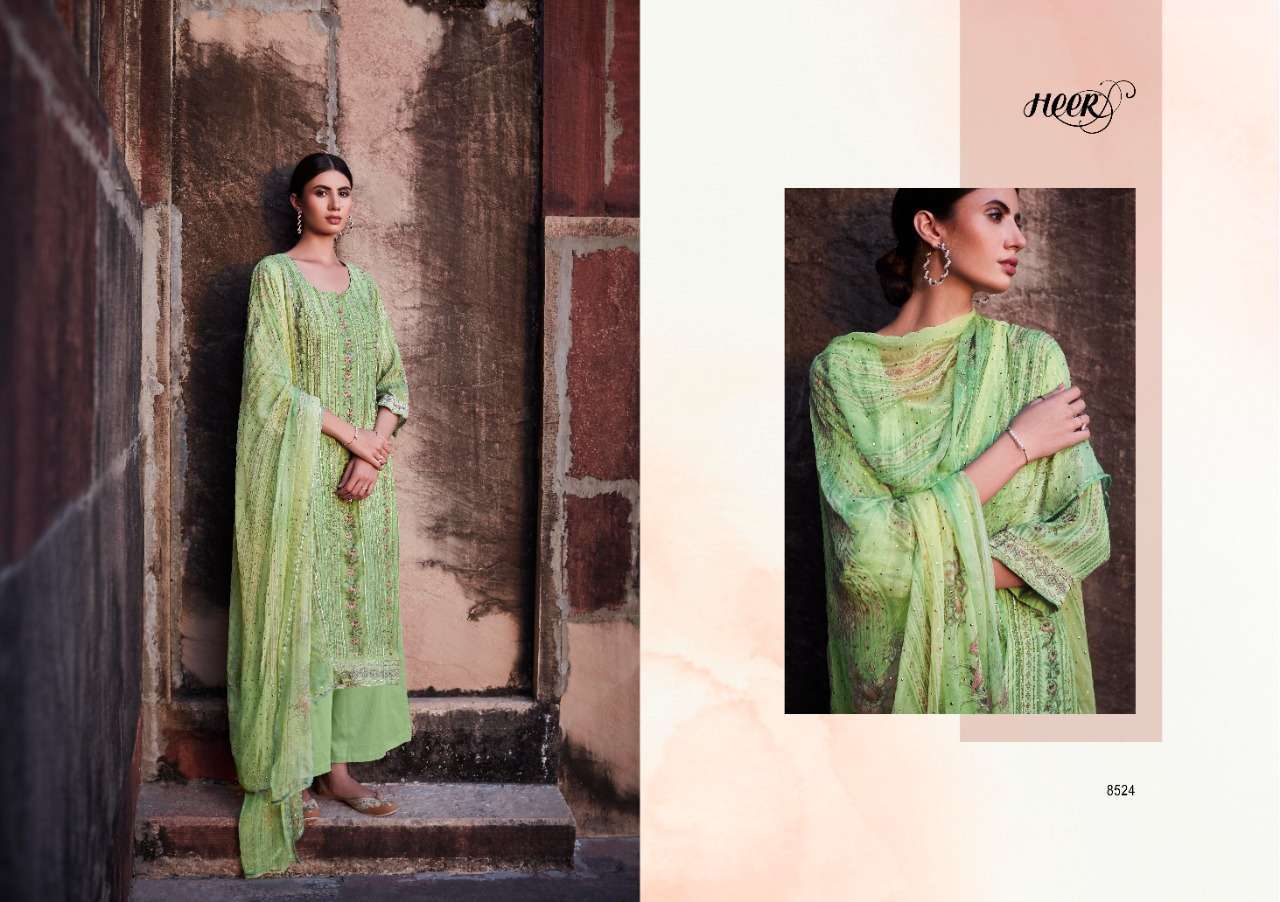 Kimora Heer Vol 96 Kinari Pure Cotton Satin Digital Print Salwar  Suits  Catalog