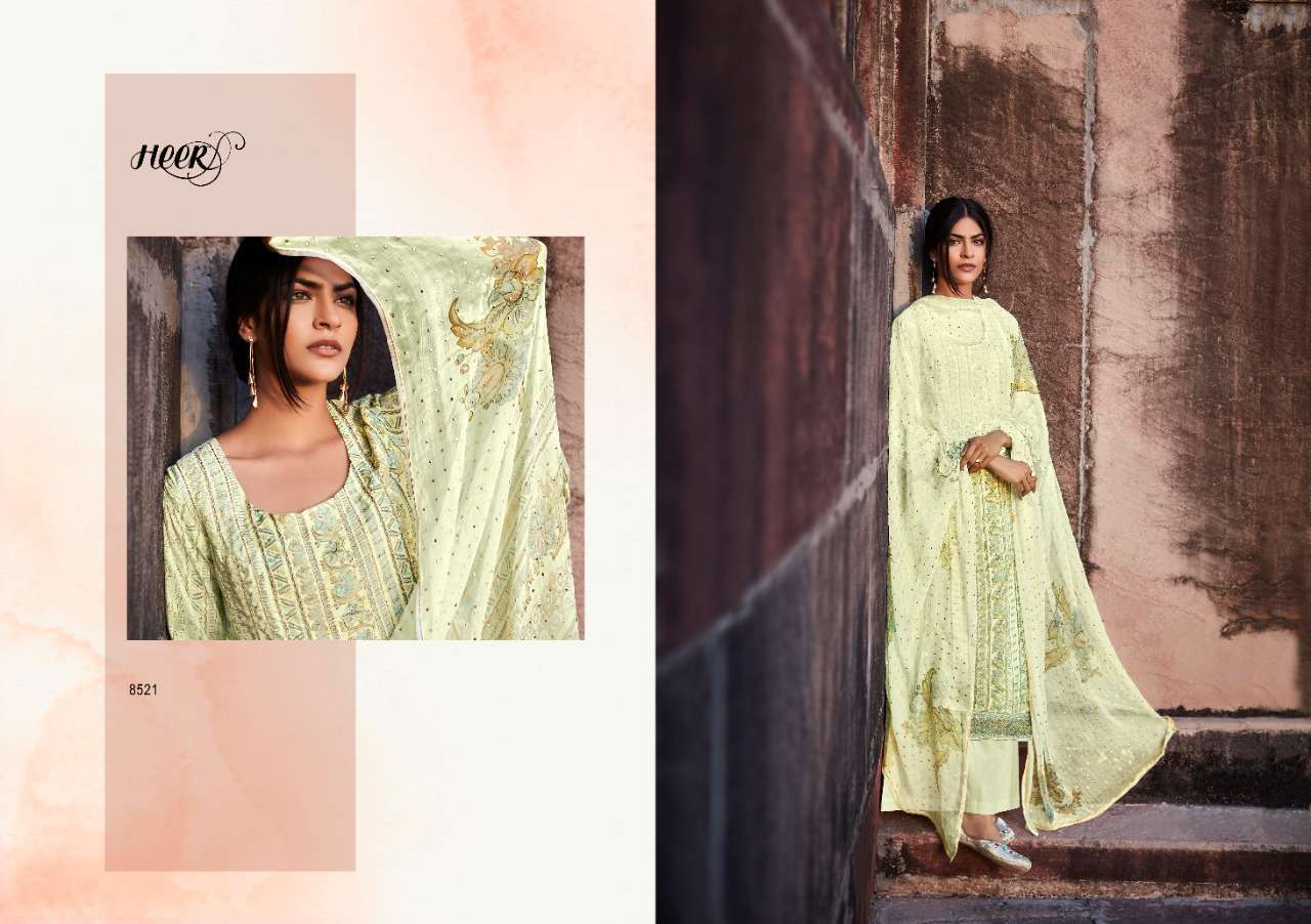 Kimora Heer Vol 96 Kinari Pure Cotton Satin Digital Print Salwar  Suits  Catalog