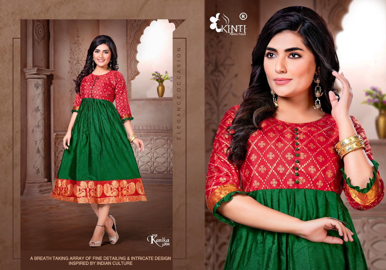 Kinti Kanika Vol  2 Casual Wear Anarkali Long Kurti Catalog