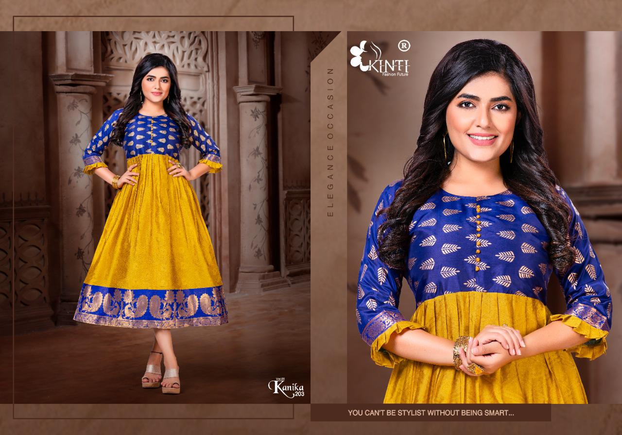 Kinti Kanika Vol  2 Casual Wear Anarkali Long Kurti Catalog