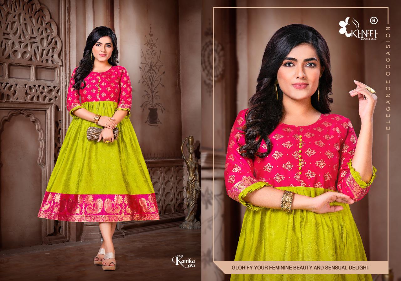 Kinti Kanika Vol  2 Casual Wear Anarkali Long Kurti Catalog