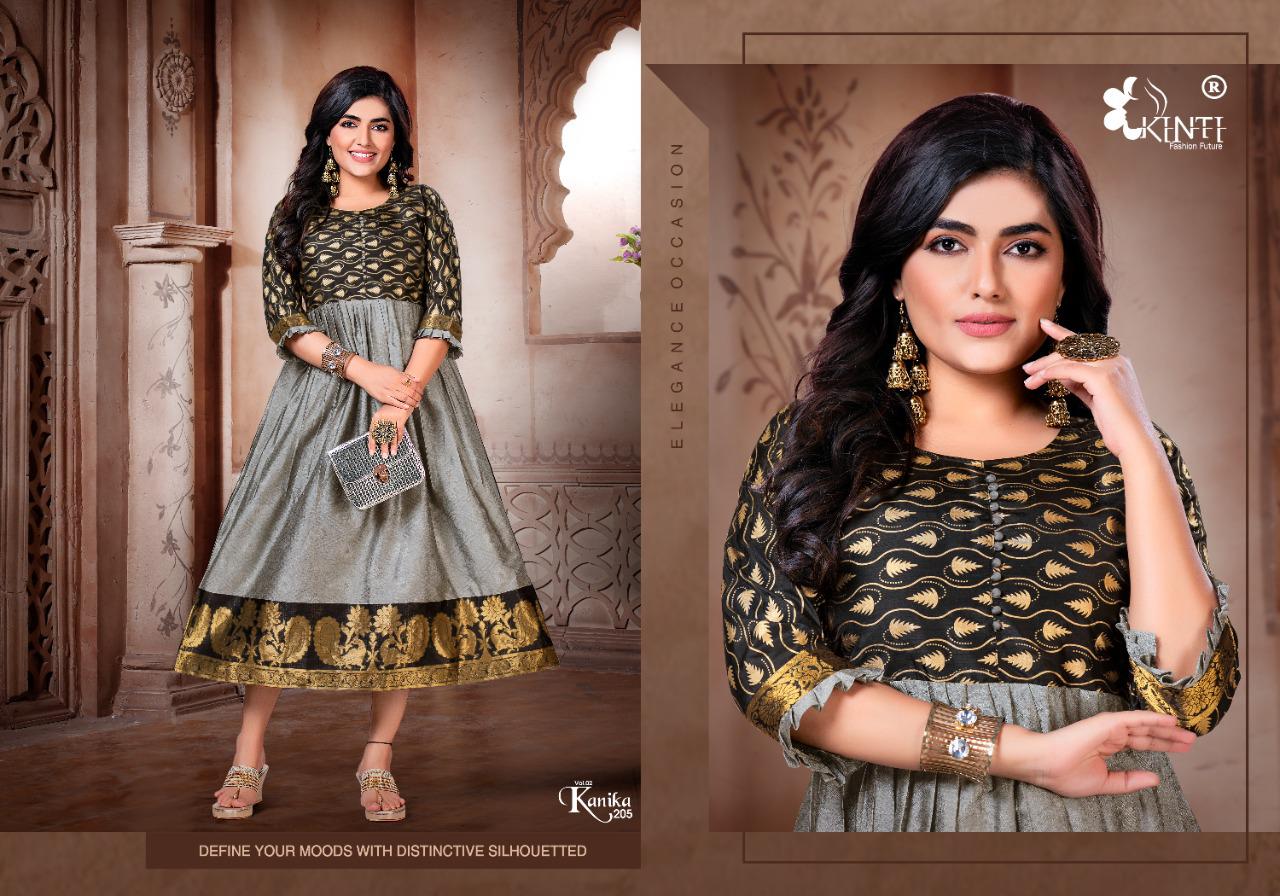 Kinti Kanika Vol  2 Casual Wear Anarkali Long Kurti Catalog