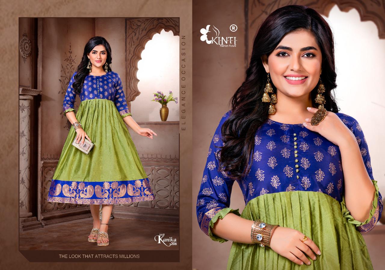 Kinti Kanika Vol  2 Casual Wear Anarkali Long Kurti Catalog