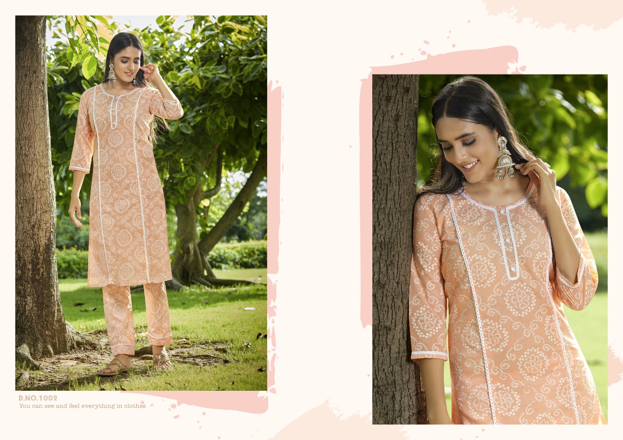 Kivi Lizzy Designer Cotton Printed Kurti With Bottom Catalog