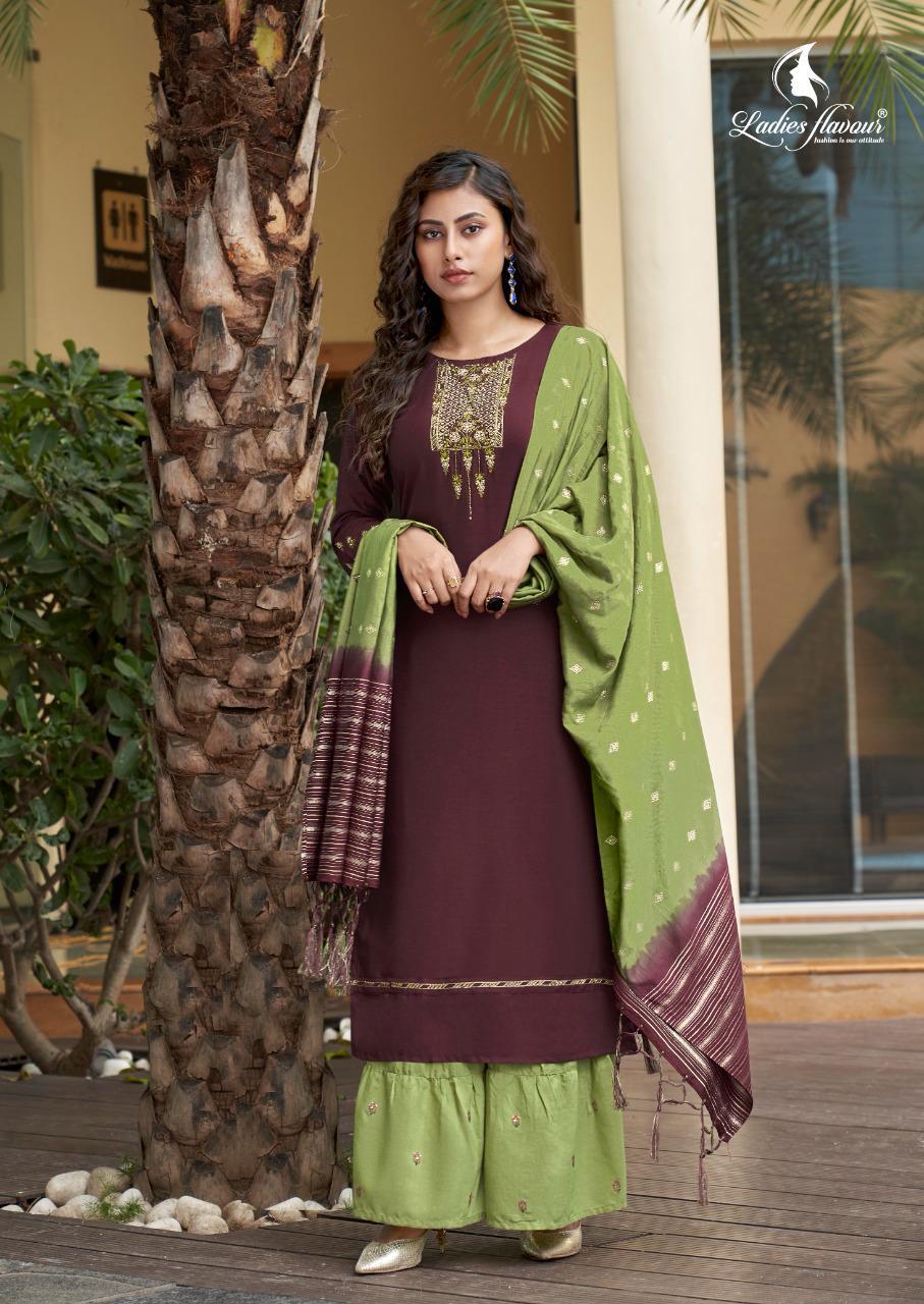 Ladies Flavour Ruhana Vol  1 Designer Embroidery Party Wear Ready Made Kurti Catalog