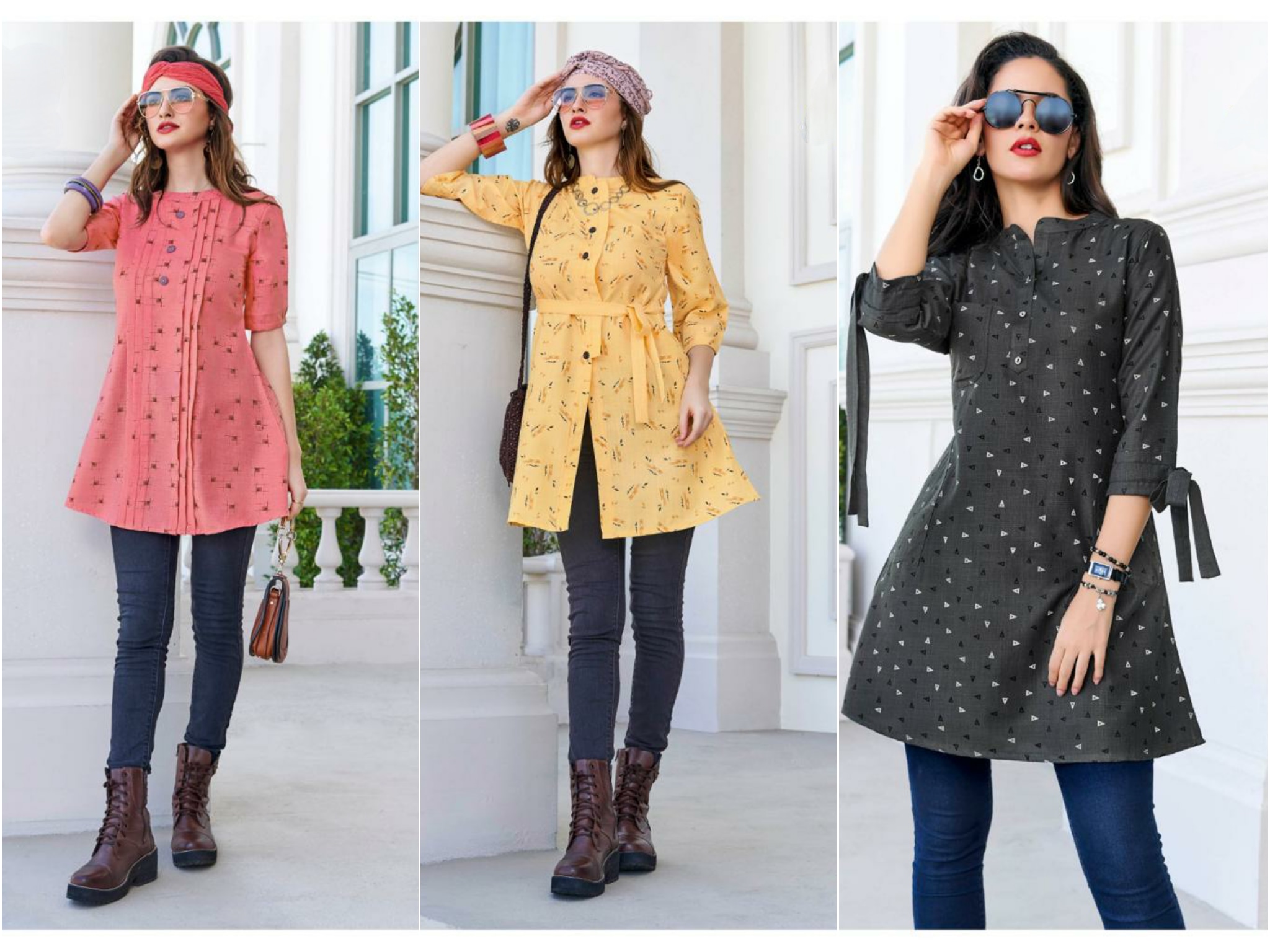 Ladies Flavour Tunic Casual Wear Cotton Printed Ladies Top Catalog