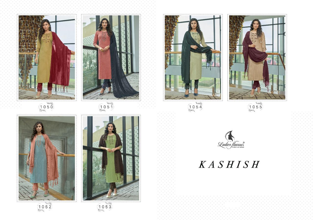 Ladies Flavours  Kashish Rayon Embroidery Readymade  Kurti Catalog