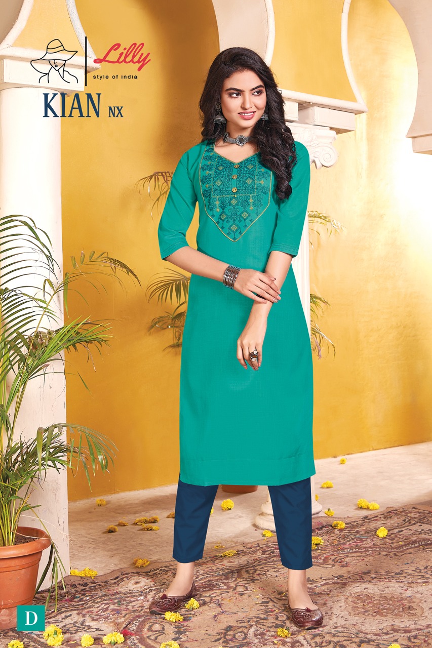 Lilly Kian Nx Fancy Cotton Kurtis  Catalog
