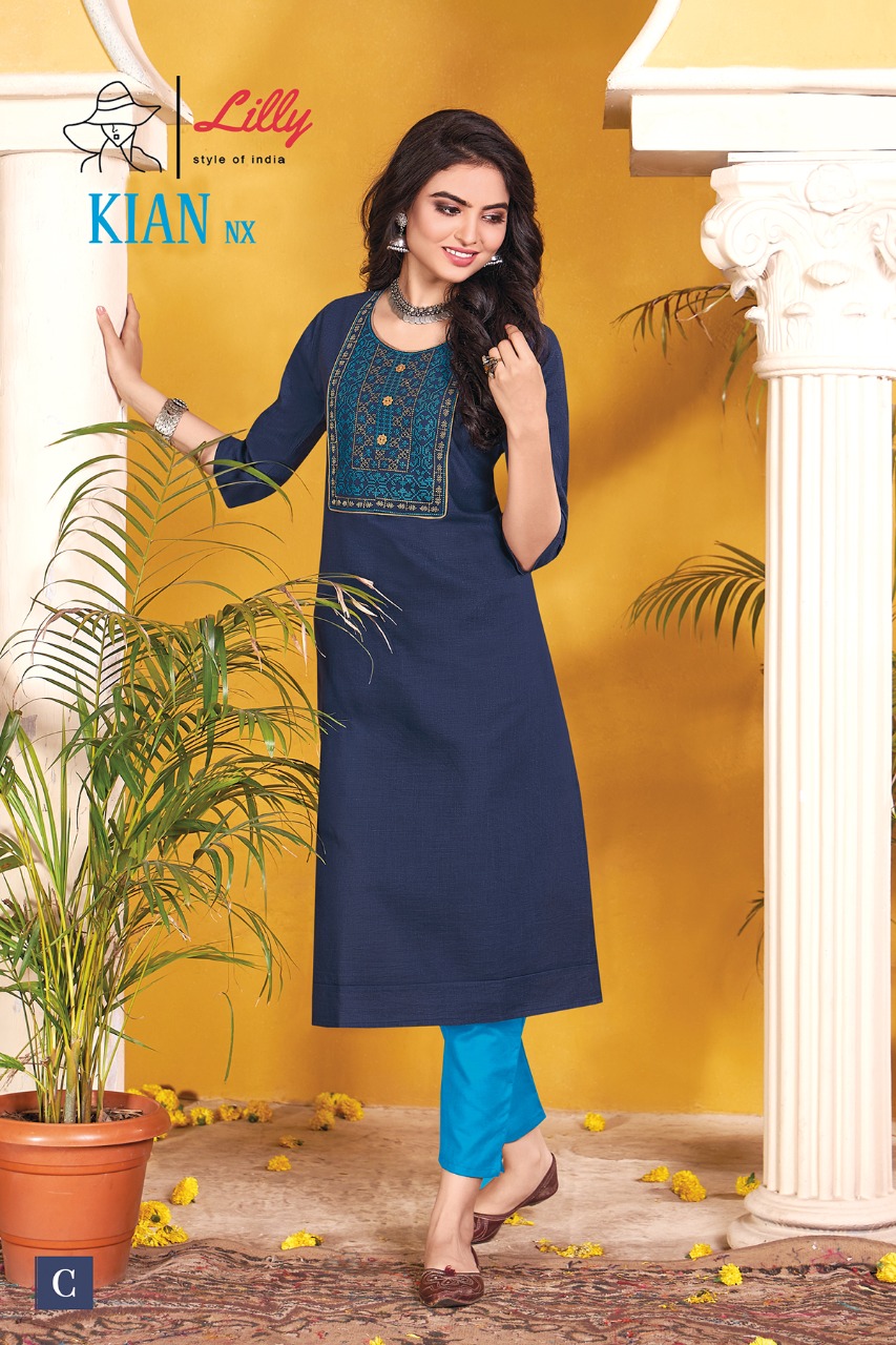 Lilly Kian Nx Fancy Cotton Kurtis  Catalog