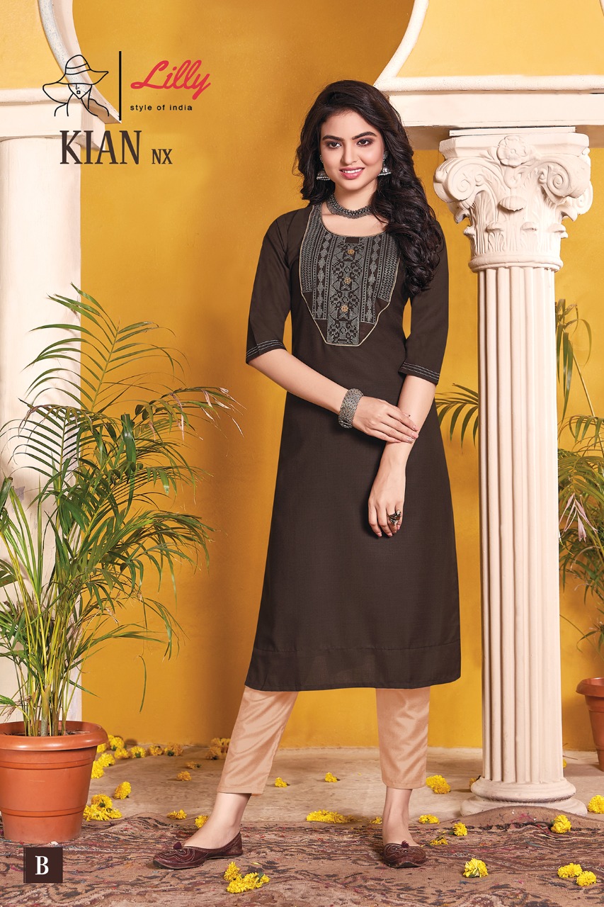 Lilly Kian Nx Fancy Cotton Kurtis  Catalog