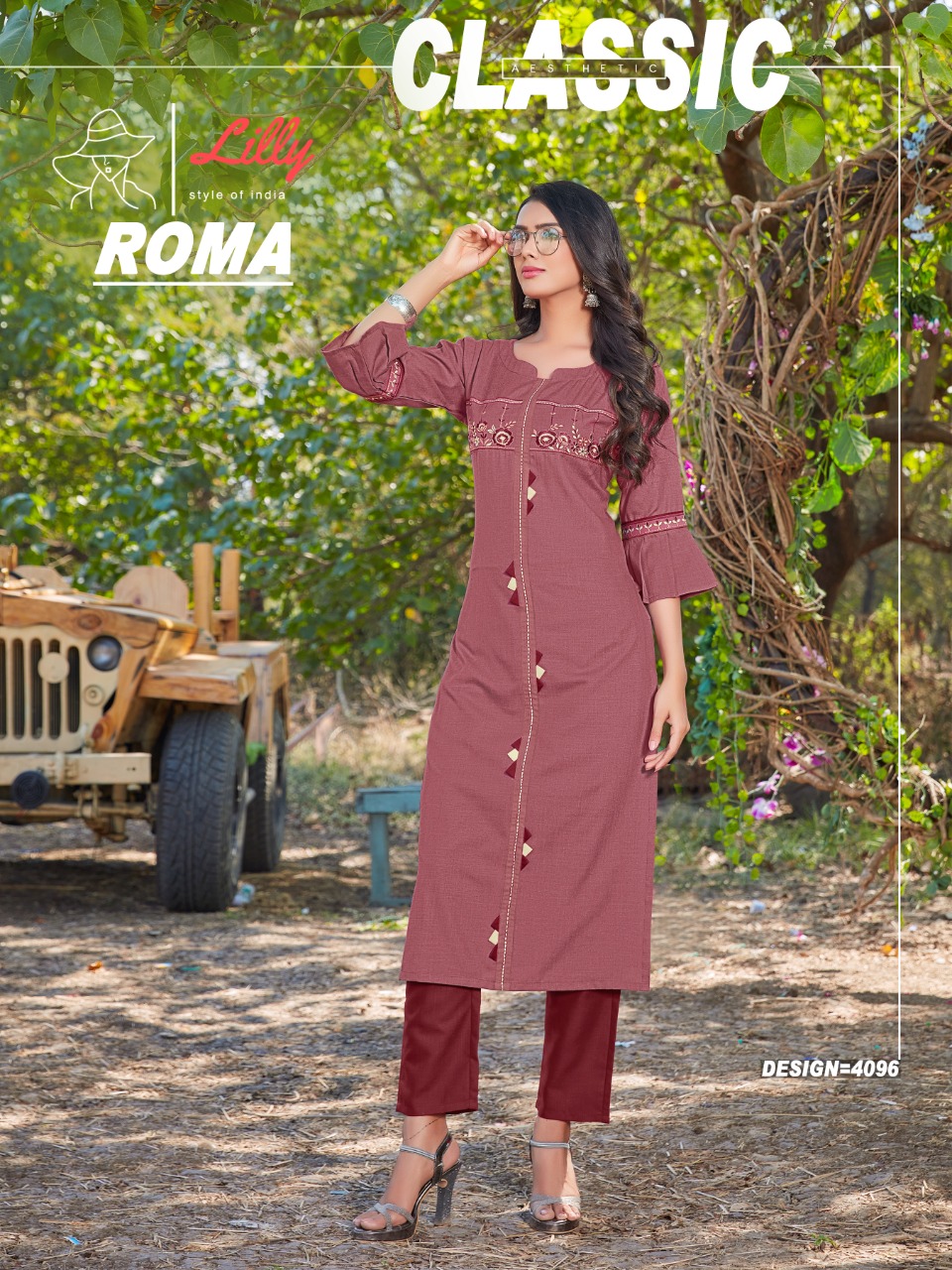 Lilly Roma Fancy Cotton Embroidery Kurti Catalog