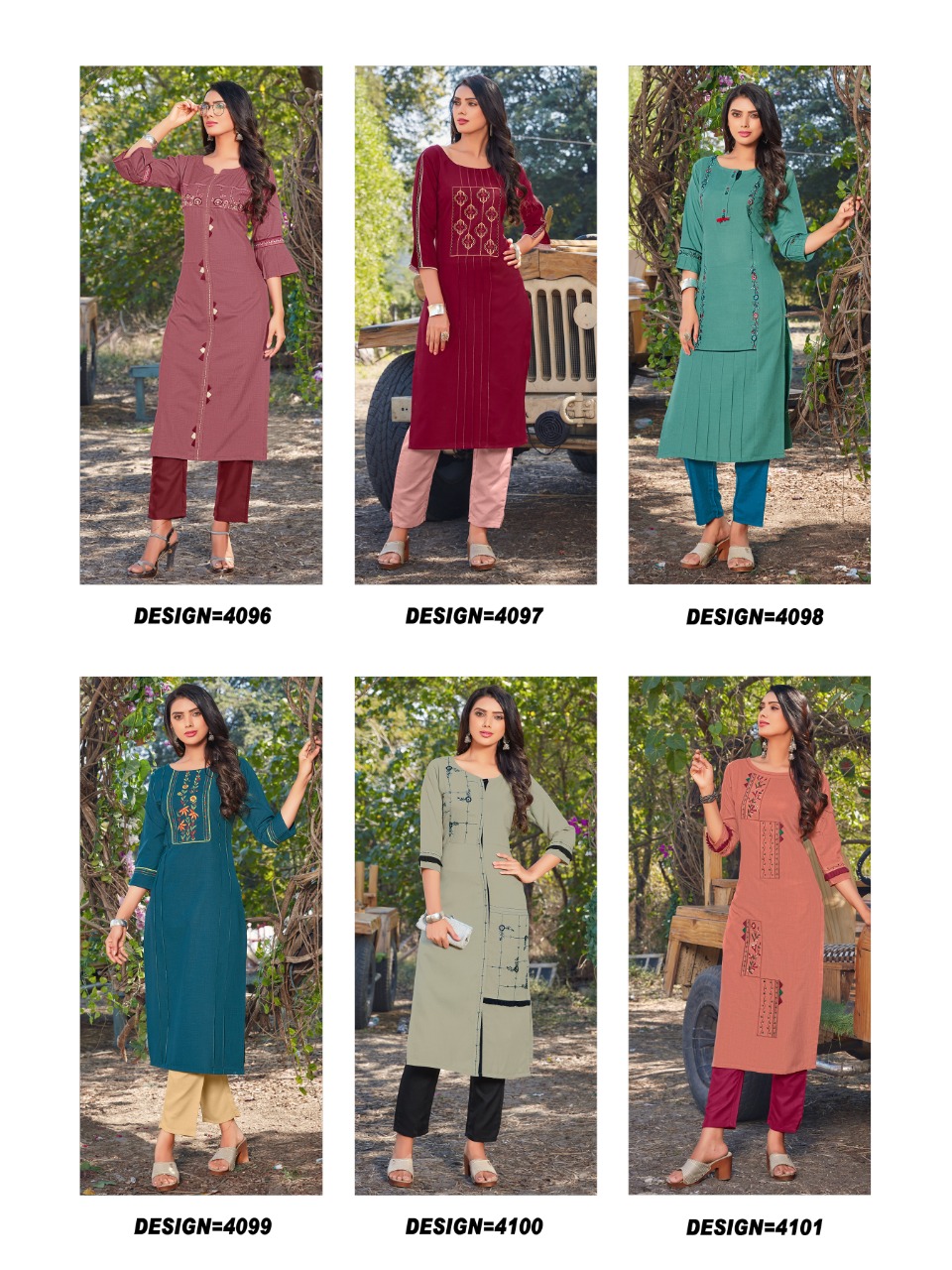 Lilly Roma Fancy Cotton Embroidery Kurti Catalog