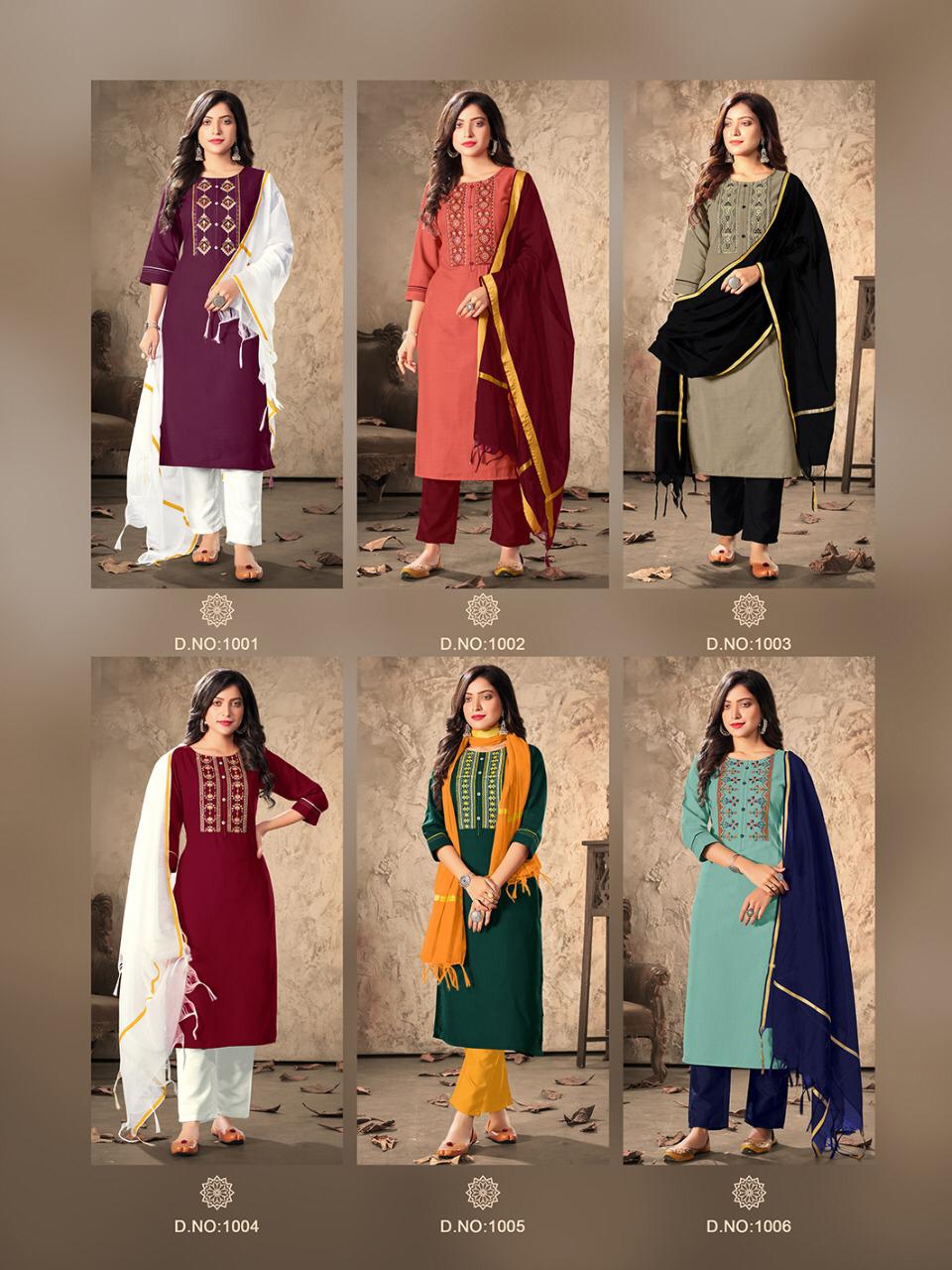 Lilly Shivali Rayon Designer Readymade Salwar	Suits Catalog