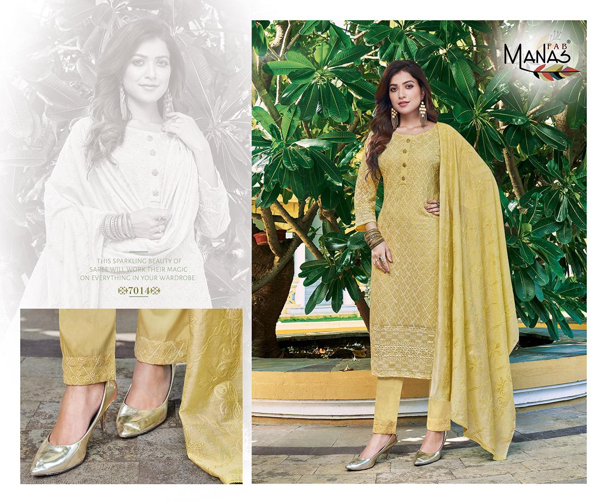 Manas Schiffli Vol  3 Designer Georgette Ready Made Kurti Catalog