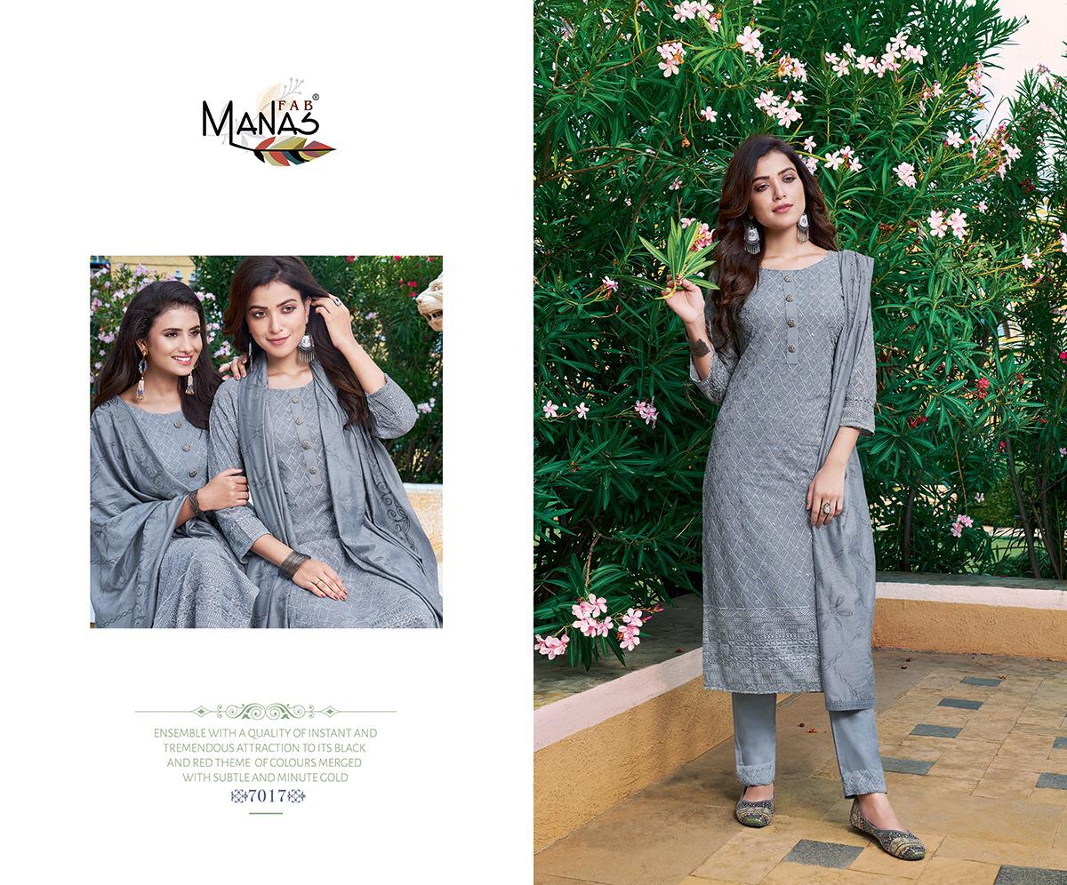 Manas Schiffli Vol  3 Designer Georgette Ready Made Kurti Catalog