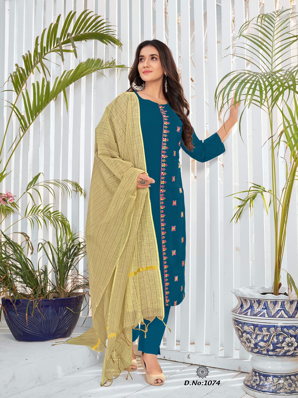 Nari Vol-12 Rijya Trends Kurti With Dupatta