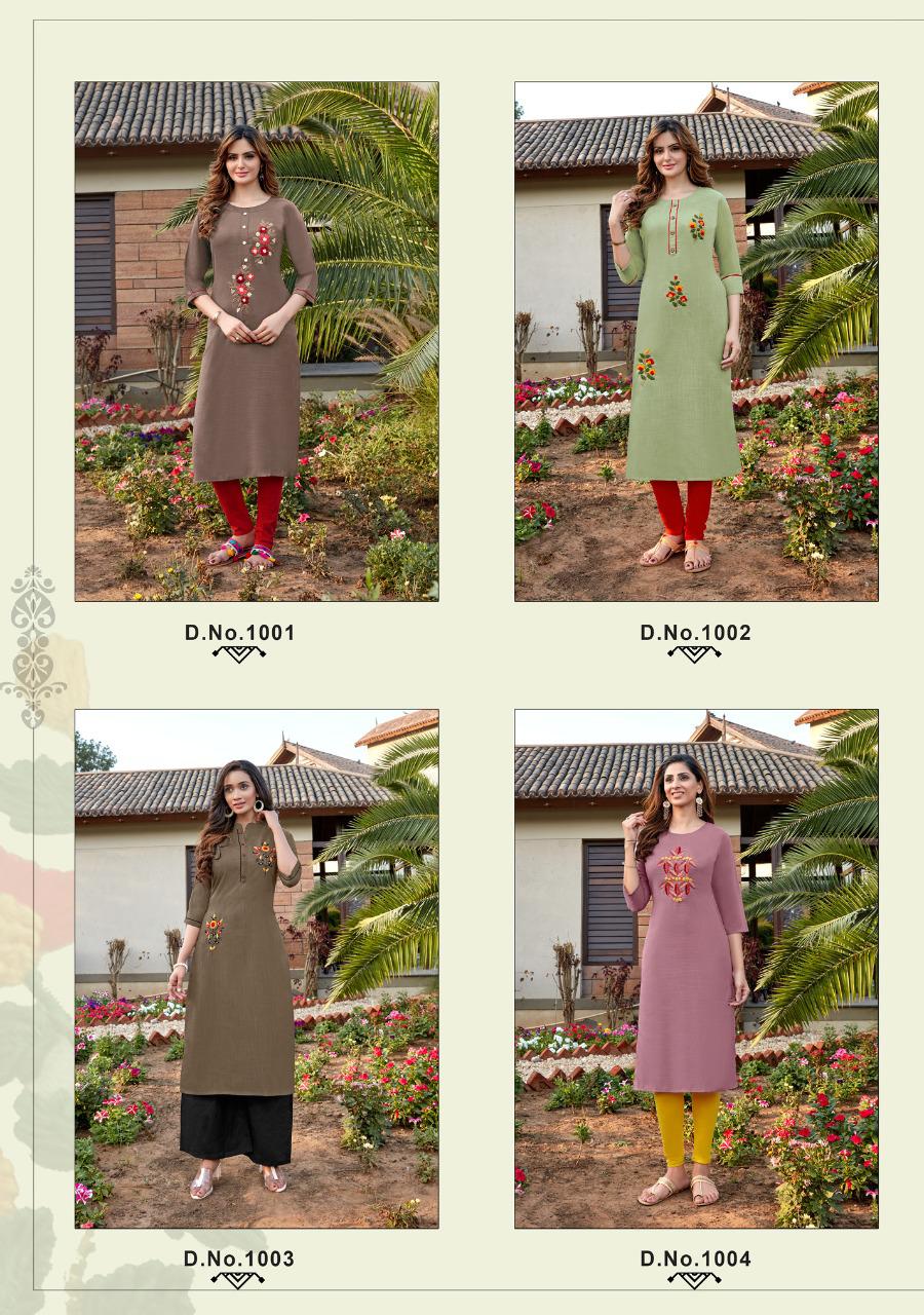 Parra Studio  Kasturi Vol  1 Fancy Embroidery Kurti Catalog