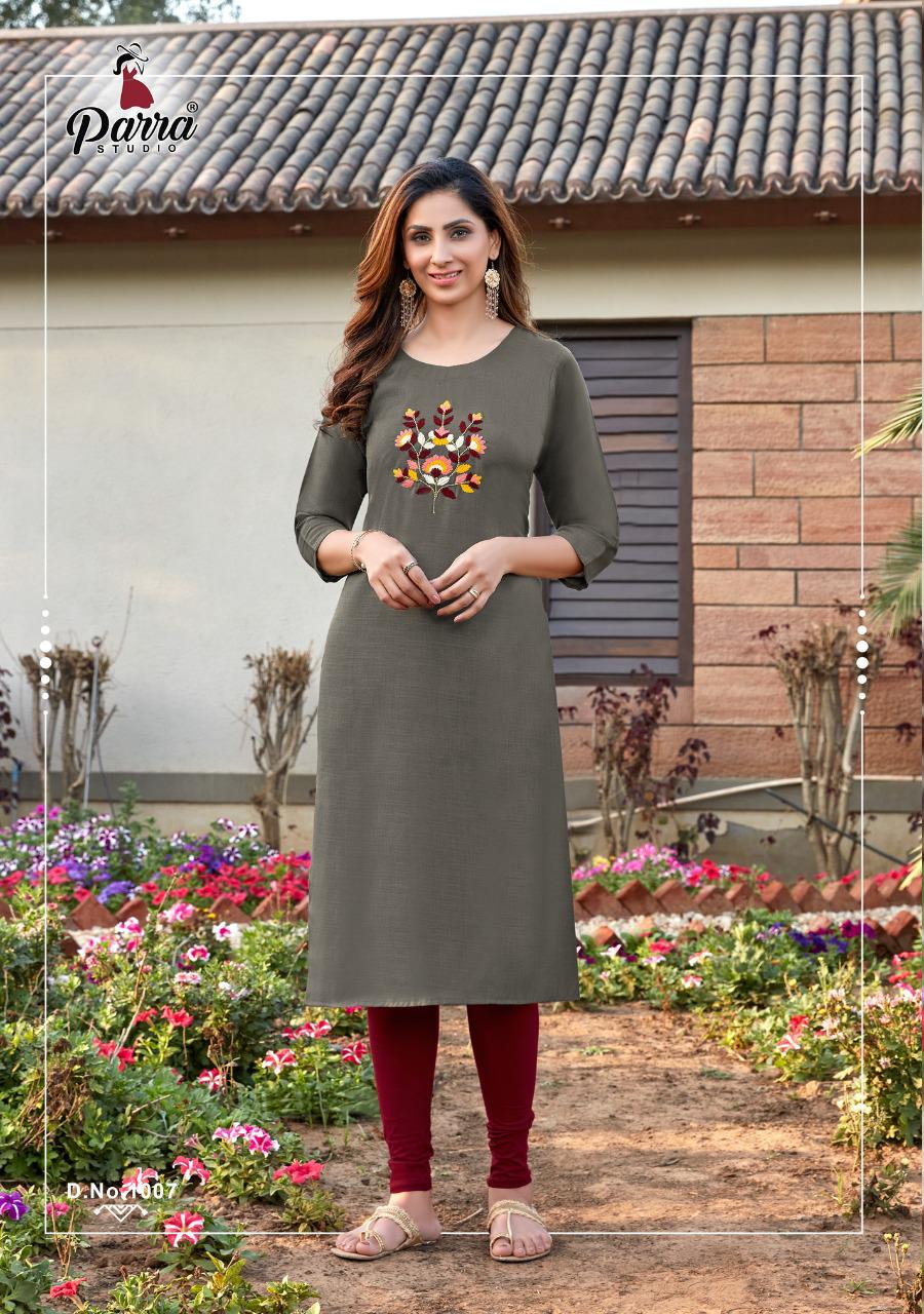 Parra Studio  Kasturi Vol  1 Fancy Embroidery Kurti Catalog