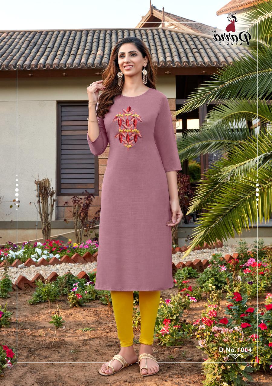 Parra Studio  Kasturi Vol  1 Fancy Embroidery Kurti Catalog
