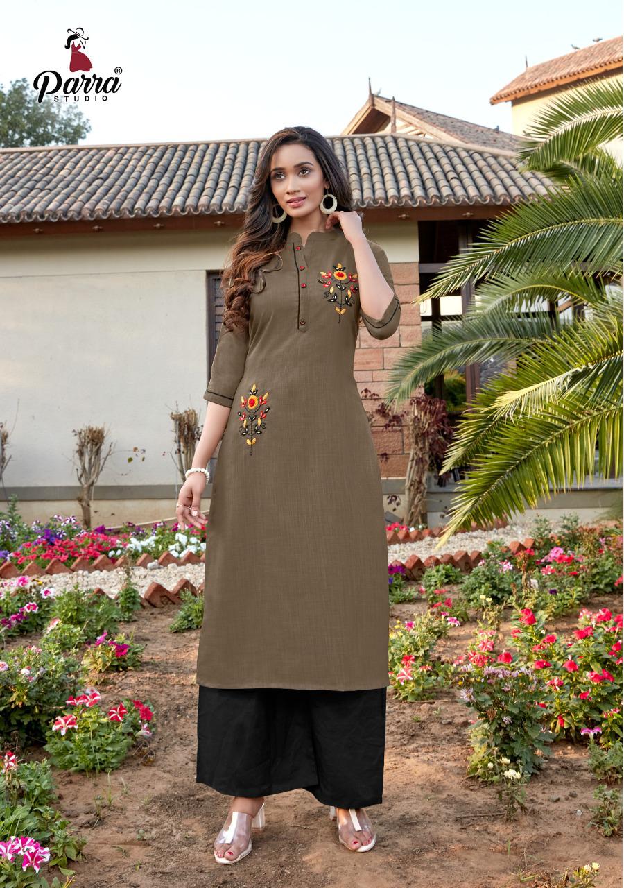 Parra Studio  Kasturi Vol  1 Fancy Embroidery Kurti Catalog
