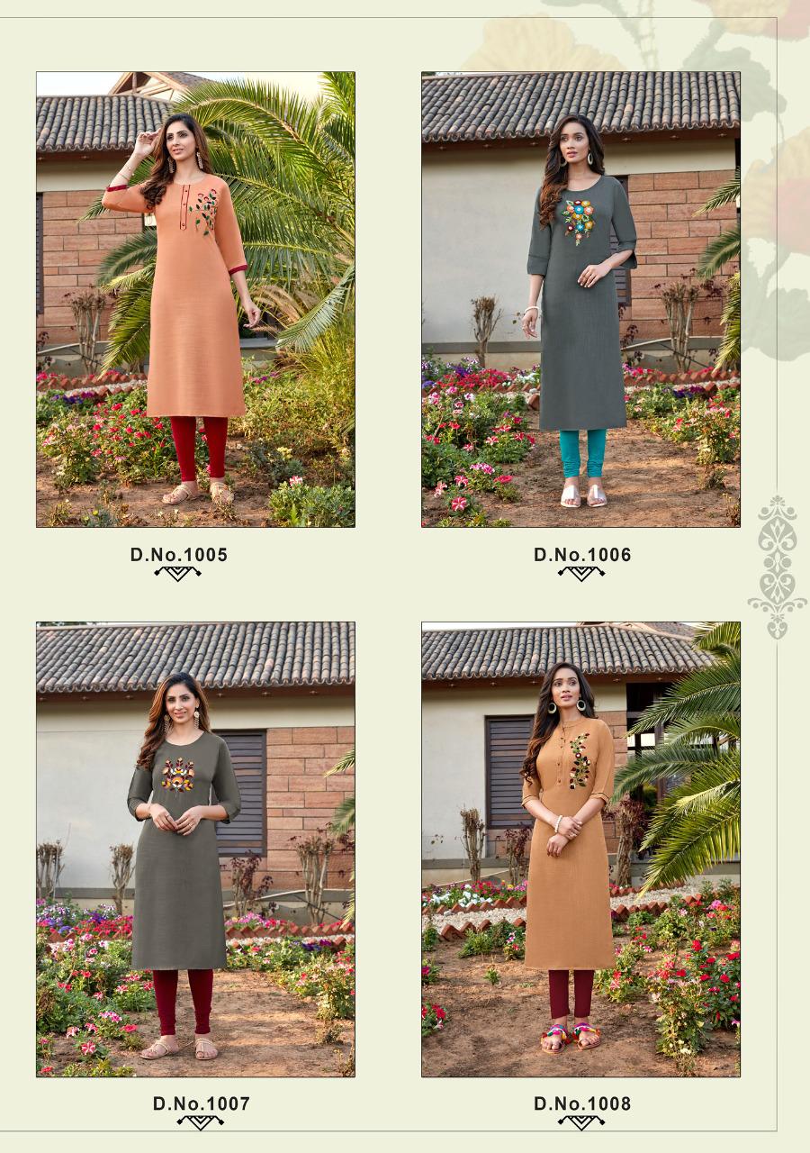 Parra Studio  Kasturi Vol  1 Fancy Embroidery Kurti Catalog