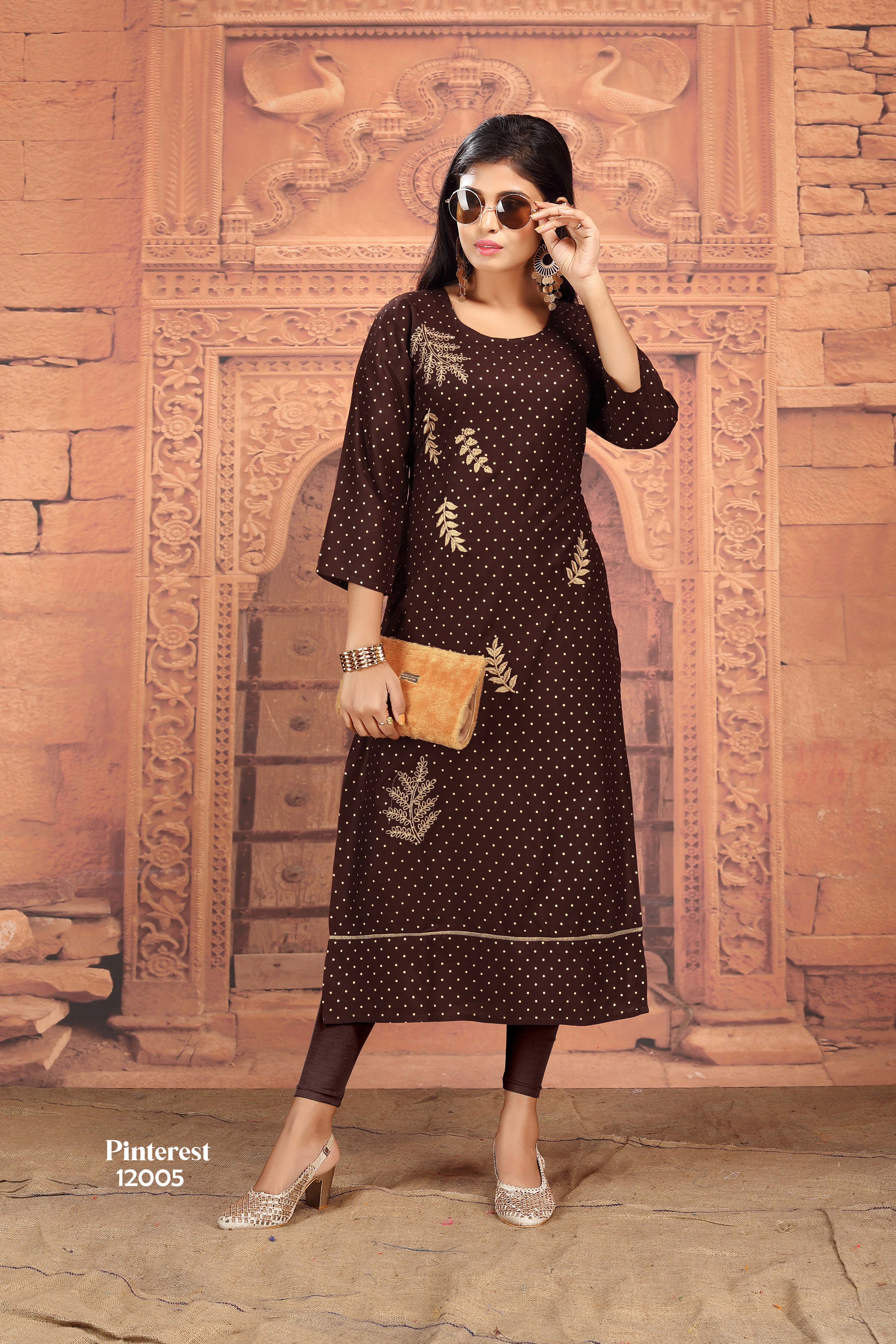 Premnath Pinterest Regular Wear Fancy Kurti At Reasonable Price