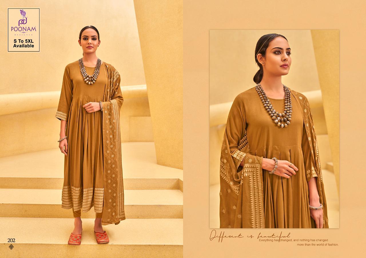 Poonam Kiasa Vol 2 Festive Wear Gown With Dupatta Catalog