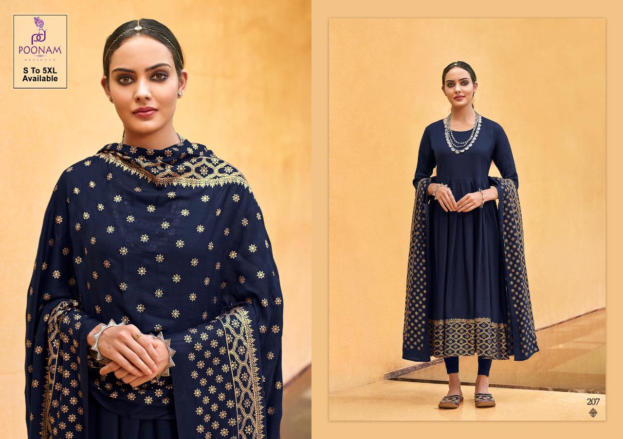 Poonam Kiasa Vol 2 Festive Wear Gown With Dupatta Catalog