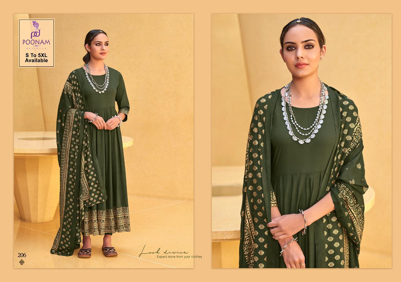 Poonam Kiasa Vol 2 Festive Wear Gown With Dupatta Catalog