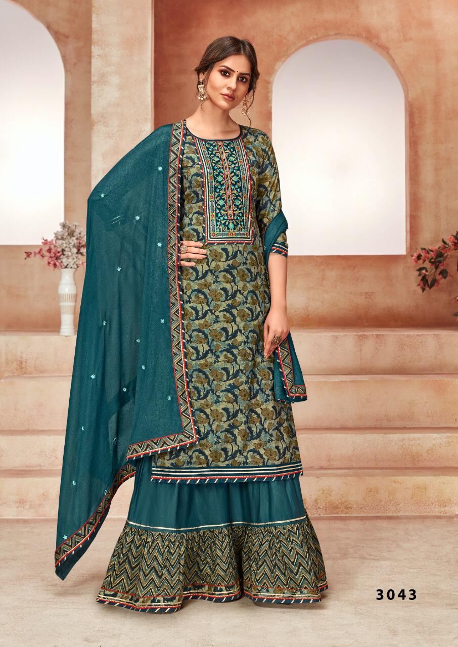 Rangoon Naira Exclusive Embroidery Work Ready Made Catalog
