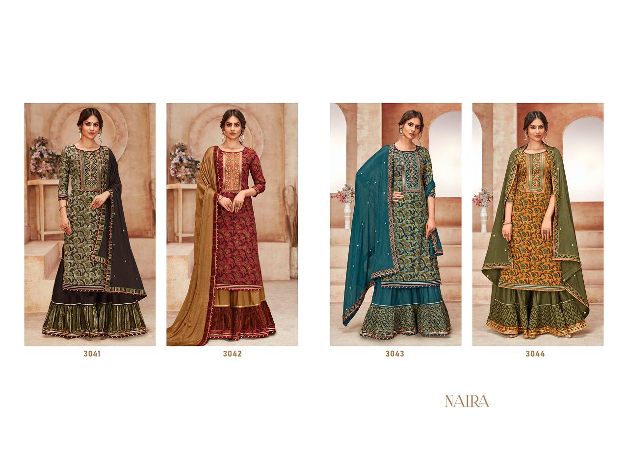 Rangoon Naira Exclusive Embroidery Work Ready Made Catalog