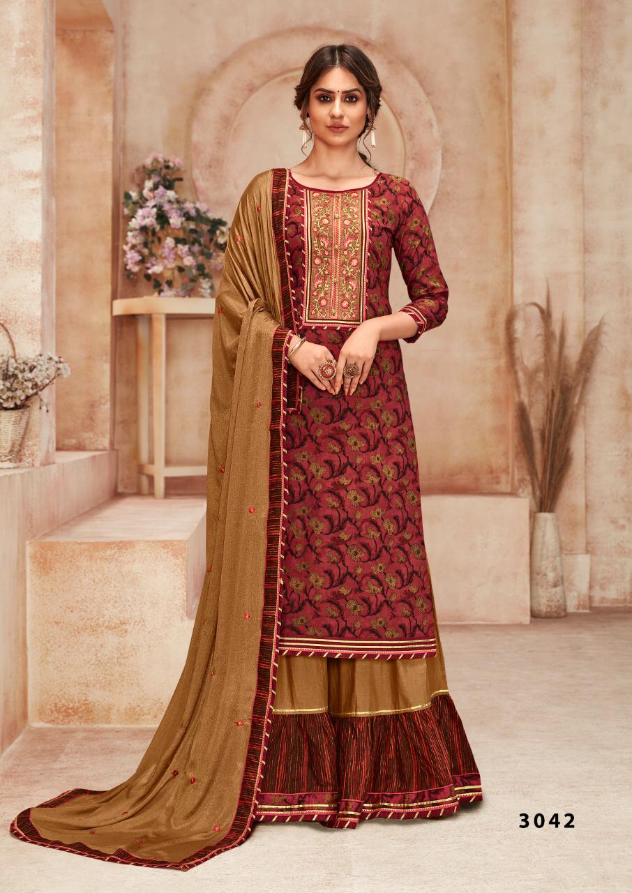 Rangoon Naira Exclusive Embroidery Work Ready Made Catalog
