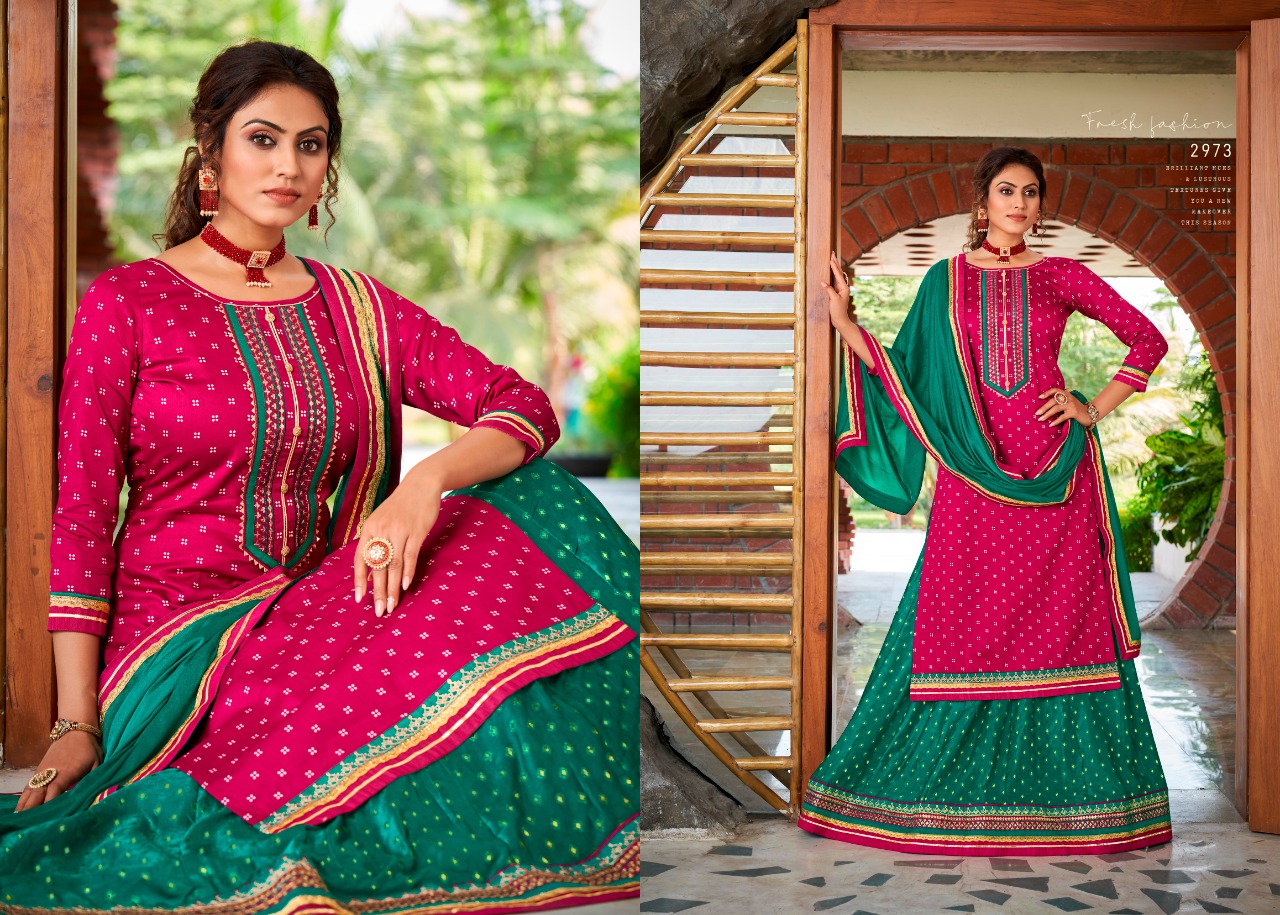 Rangoon Red Cherry Vol  2 Silk Ethnic Wear Bandhani Print Salwar Suits Catalog
