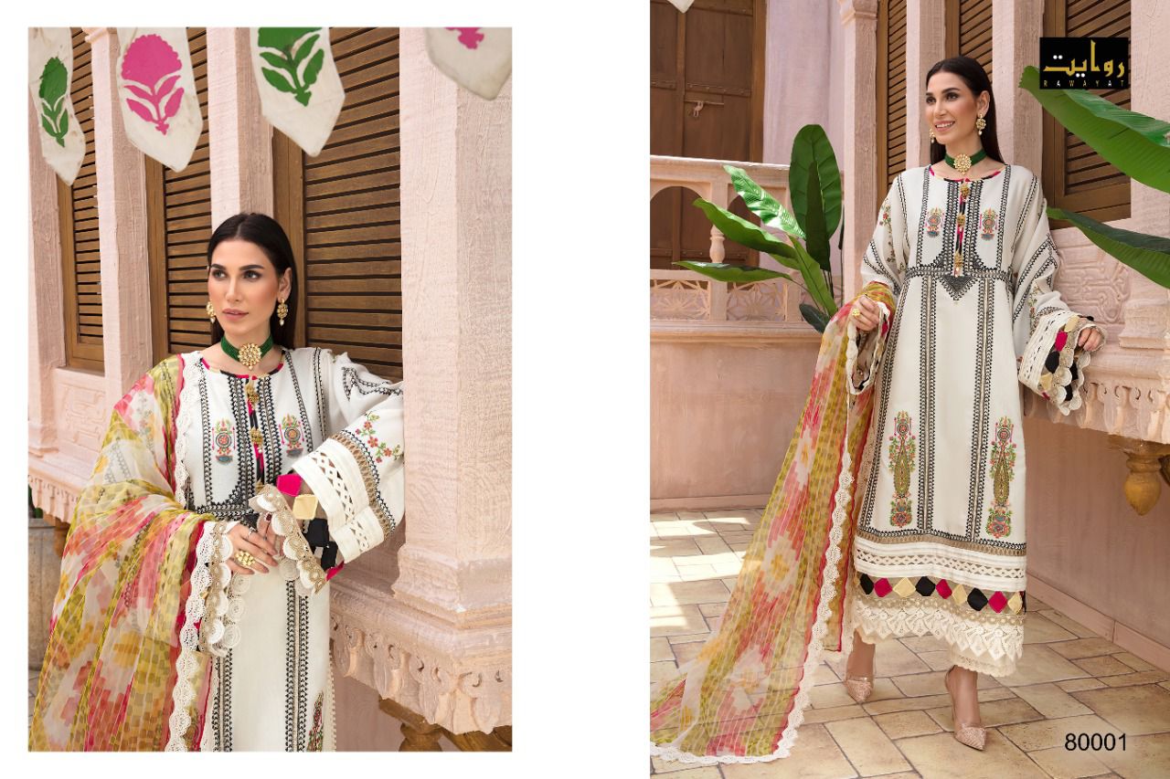 Rawayat Crimson Vol 3 Lawn With Embroidery Pakistani Salwar Suit Collection