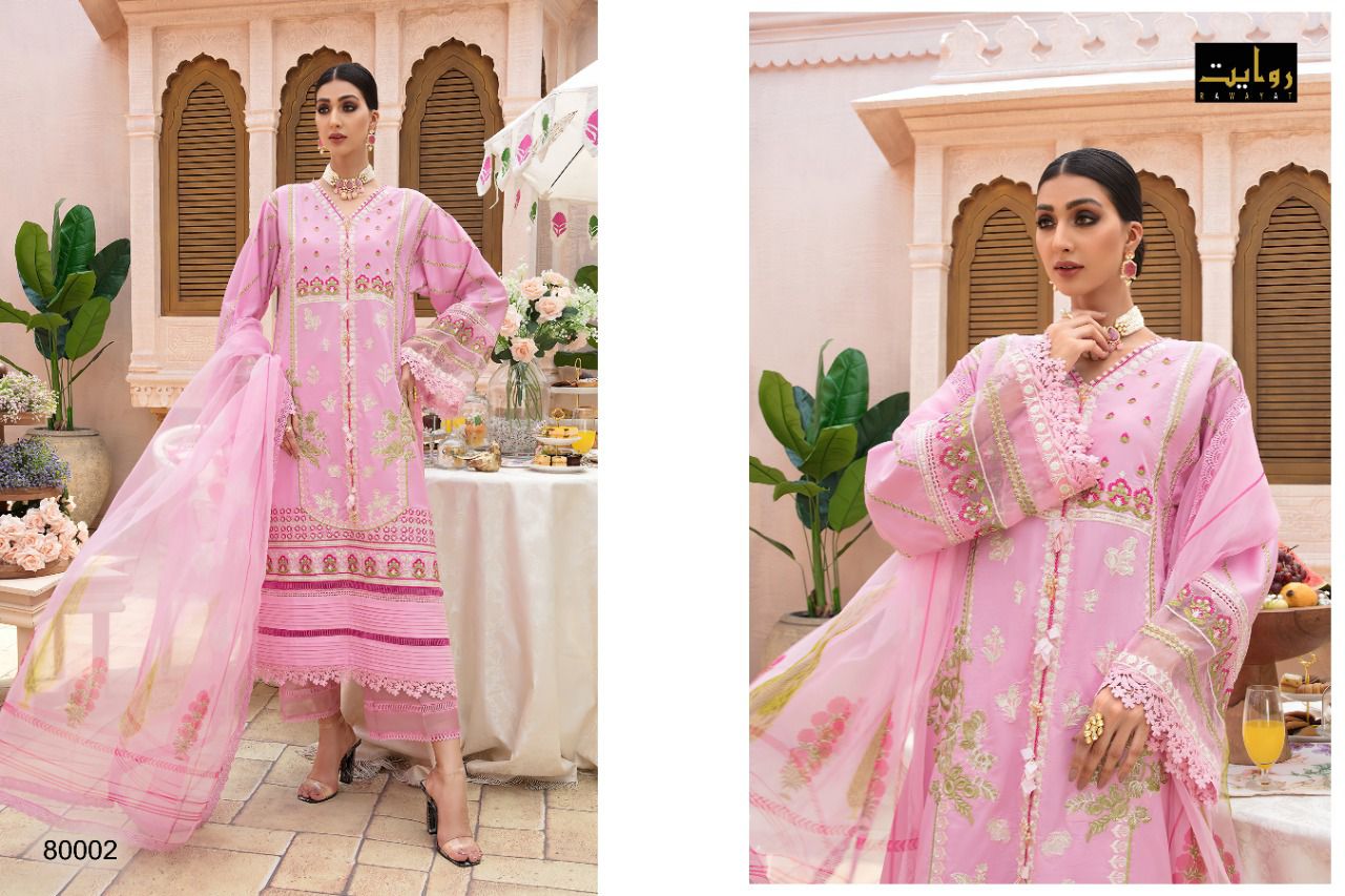 Rawayat Crimson Vol 3 Lawn With Embroidery Pakistani Salwar Suit Collection