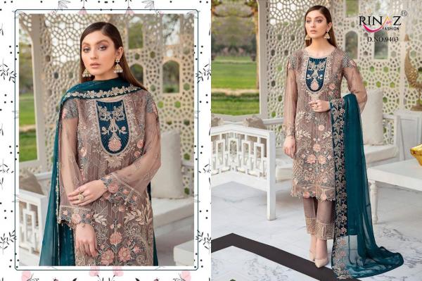 Rinaz Ramsha Hits Designer Georgette Embroidery Pakistani Salwar Suits Catalog