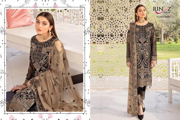 Rinaz Ramsha Hits Designer Georgette Embroidery Pakistani Salwar Suits Catalog