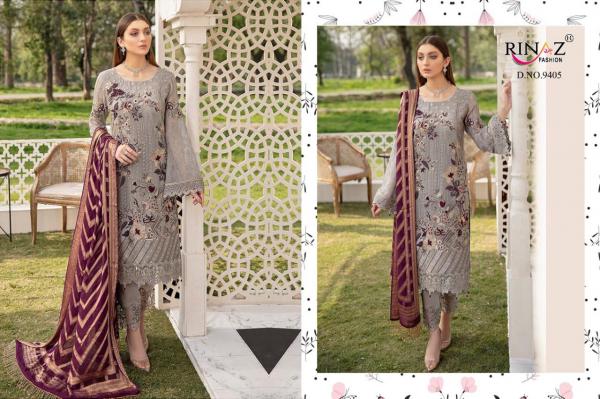 Rinaz Ramsha Hits Designer Georgette Embroidery Pakistani Salwar Suits Catalog