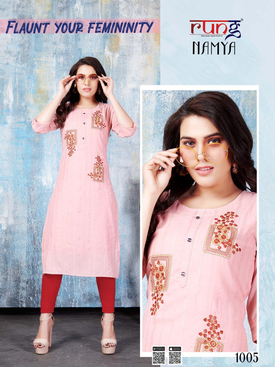 Rung Namya Ethnic Wear Designer Kurti Catalog