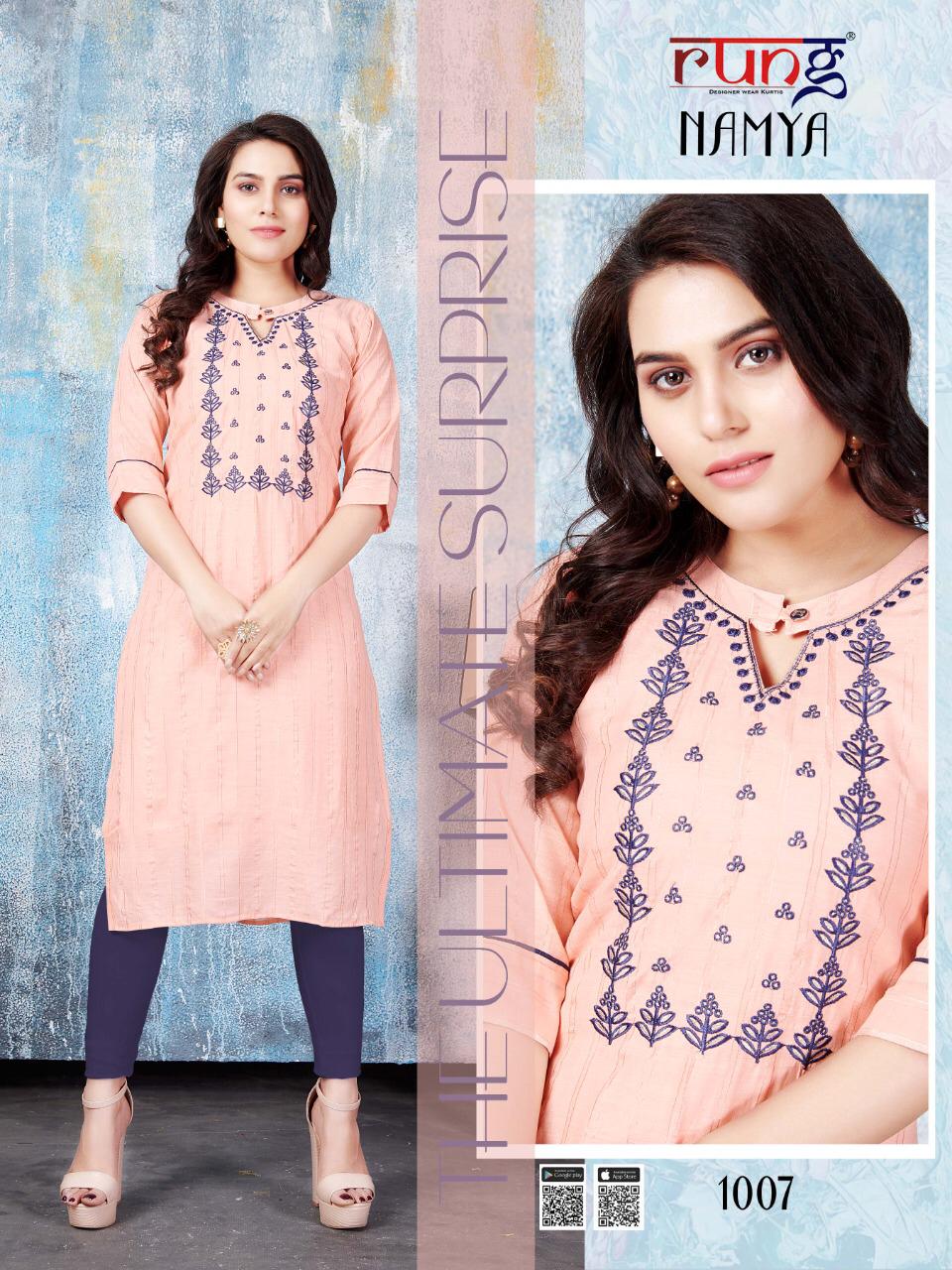 Rung Namya Ethnic Wear Designer Kurti Catalog