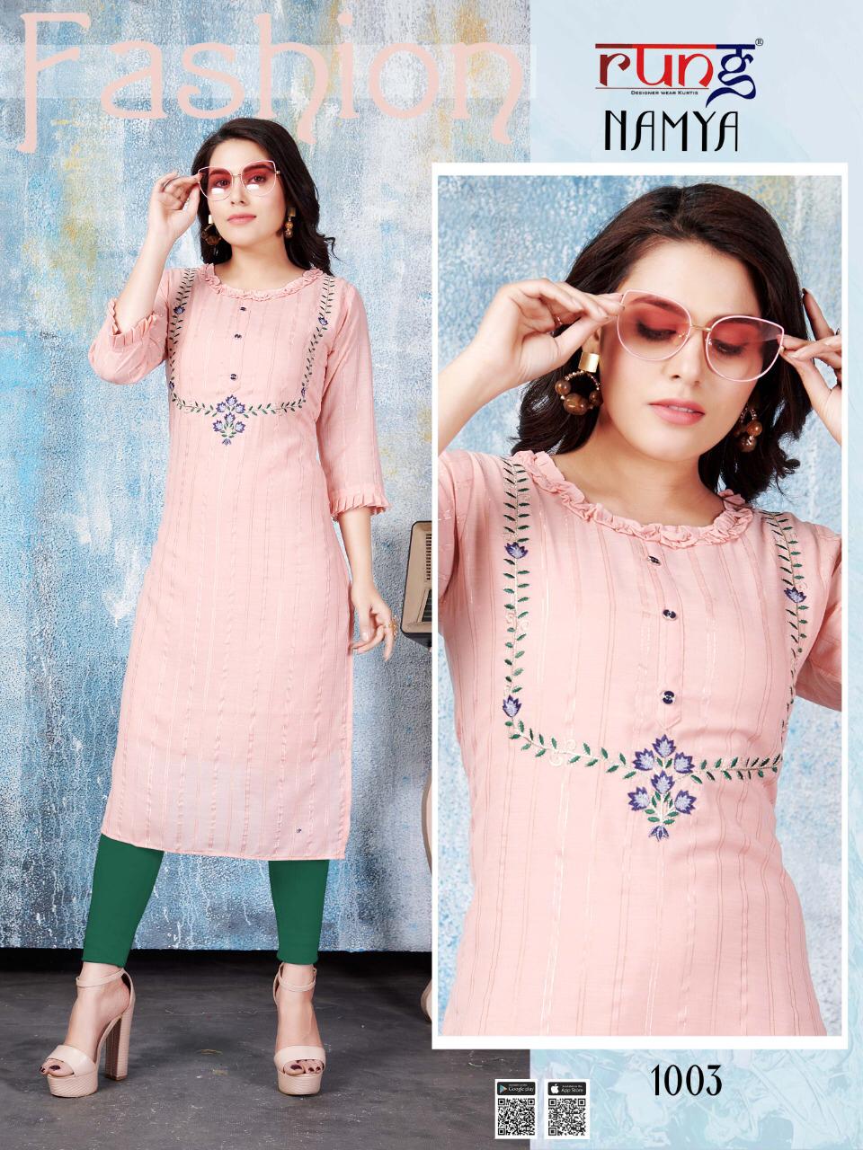 Rung Namya Ethnic Wear Designer Kurti Catalog