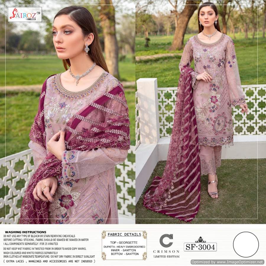 Sairoz Crimson Vol  1 Georgette Embroidery Pakistani Salwar  Suits Catalog