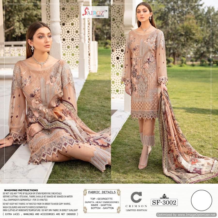 Sairoz Crimson Vol  1 Georgette Embroidery Pakistani Salwar  Suits Catalog