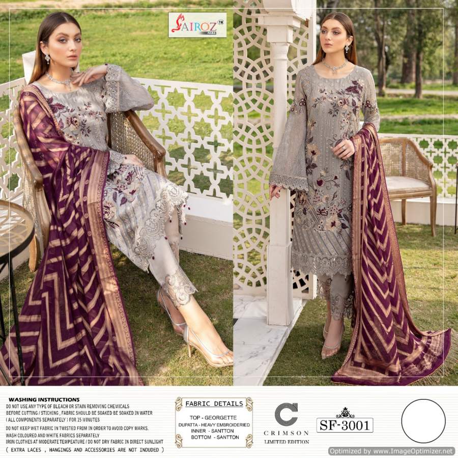 Sairoz Crimson Vol  1 Georgette Embroidery Pakistani Salwar  Suits Catalog