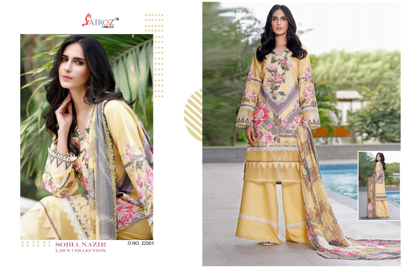 Sairoz Sobia Nazir Designer Cotton Embroidery Pakistani Salwar Suits Catalog